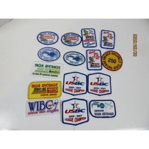 Vintage Bowling Patch Lot ABC WIBC USBC League Champion High Average 14pc Set